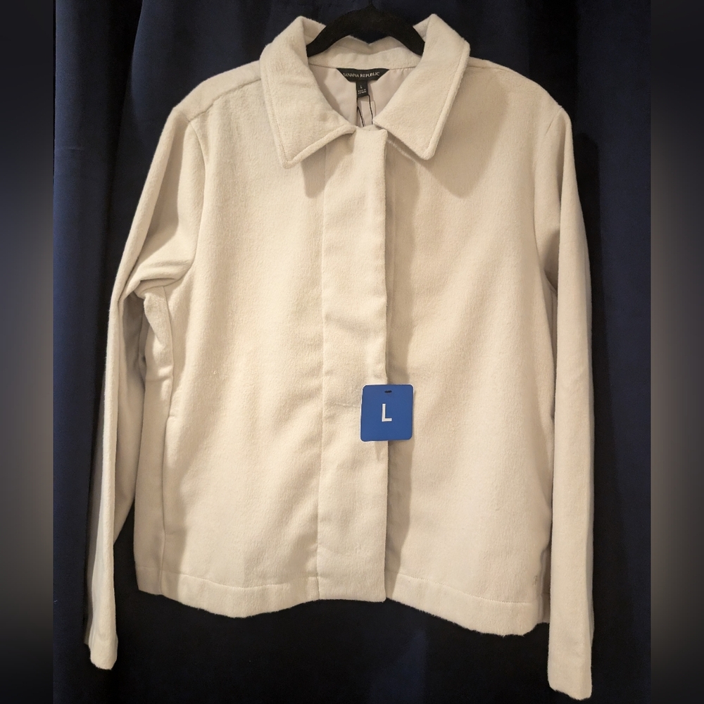 Banana Republic Cream Jacket with Snap Buttons - Picture 5 of 16